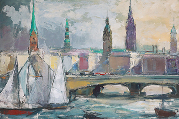 Segelboote auf der Aussenalster